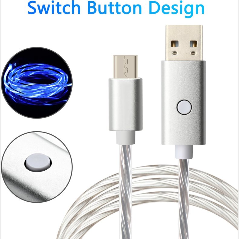 Oniverse Micro Usb Charge Cable With Led, 2 Meters - White