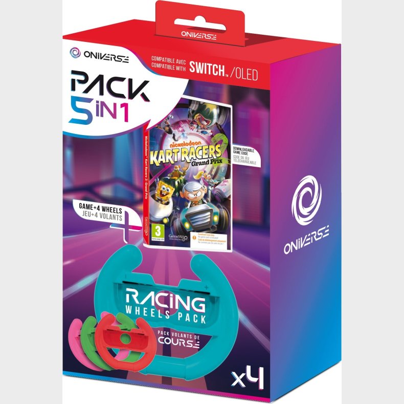 Oniverse Nsw Bundle Ciab Nickelodeon Kart Racers 2: Grand Prix  + 4 Wheels