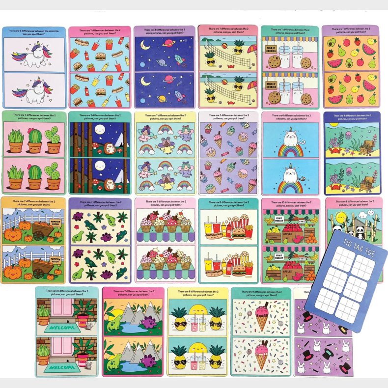 Ooly - 24 Aktivitetskort - Spot The Difference