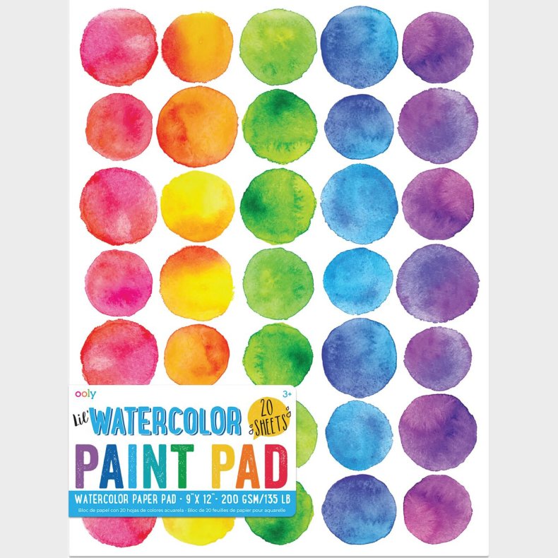 Ooly - Akvarelpapir - Lil Watercolor 23 X 30,5 Cm