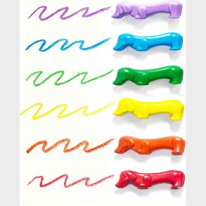 Ooly - Farvekridt 6 Stk - Pawsome Pups