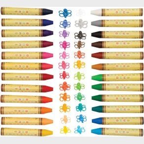 Ooly - Farvekridt Af Bivoks 24 Stk - Brilliant Bee