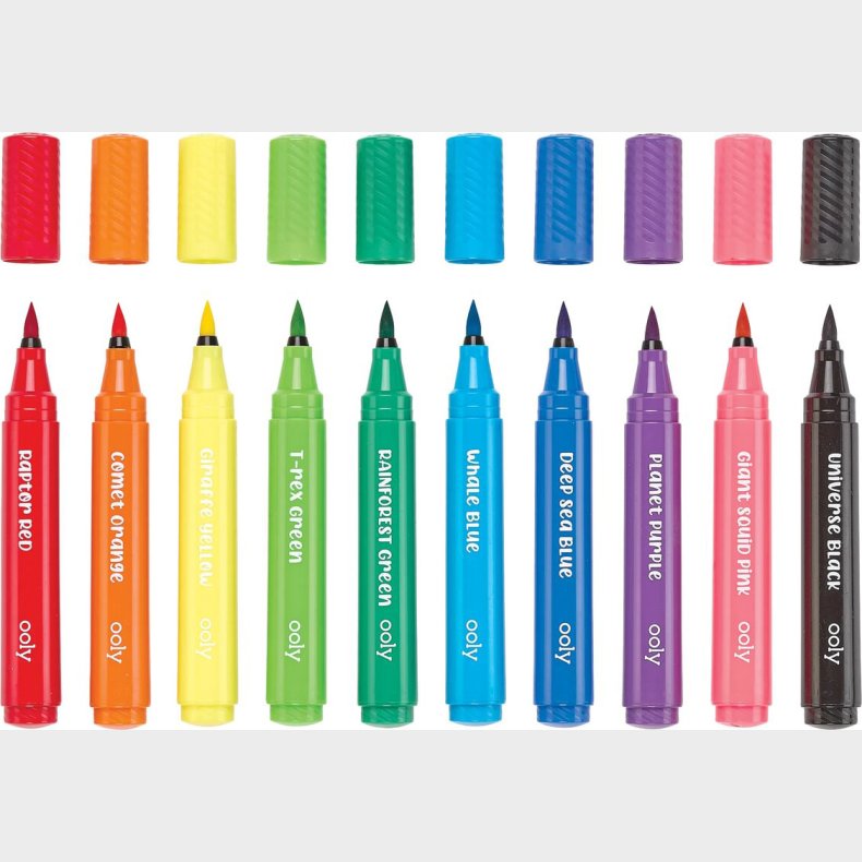 Ooly - Jumbo Penseltusser 10 Stk - Afvaskelige - Big Bright Brush