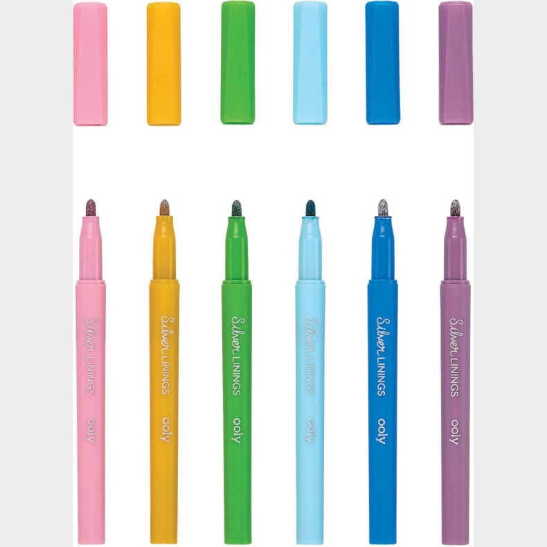 Ooly - Kontur Tusser 6 Stk - Silver Linings