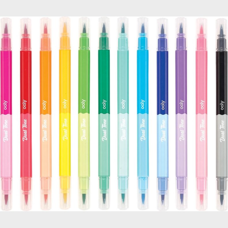 Ooly - Penseltusser 12 Stk - Dobbeltsidet - Dual Tone