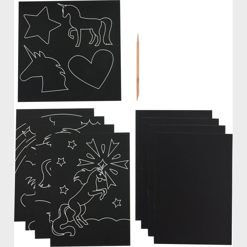 Ooly - Ridsekort - Magical Unicorns - Scratch Og Scribble