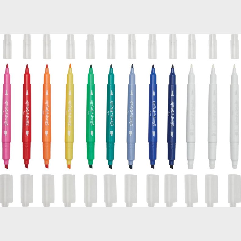 Ooly - Trylletusser 12 Stk - Dobbeltsidet - Stamp-a-doodle