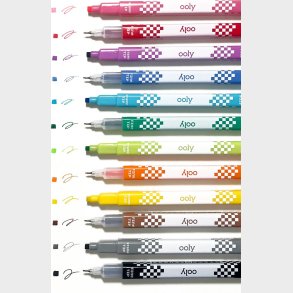 Ooly - Tusser 12 Stk - Dobbeltsidet - Stamp A Square