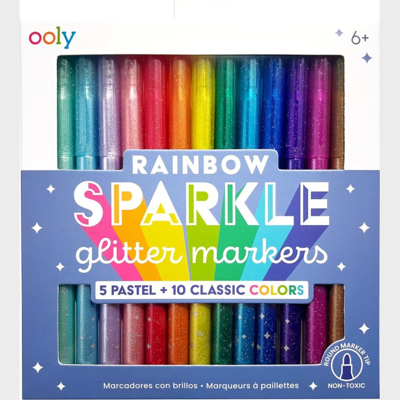 Ooly - Tusser 15 Stk - Rainbow Sparkle Glitter