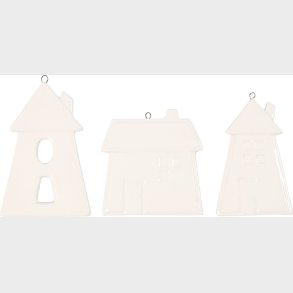 Ophng - Huse - H 7,6-9,7 Cm - Hvid - 3 Stk.