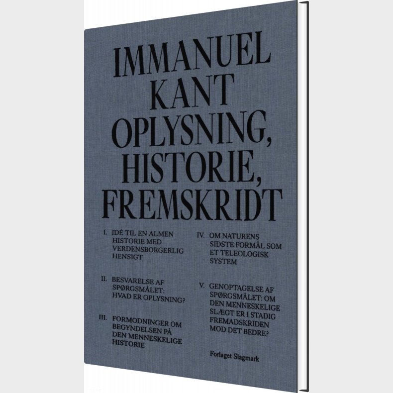 Oplysning, Historie, Fremskridt - Immanuel Kant - Bog