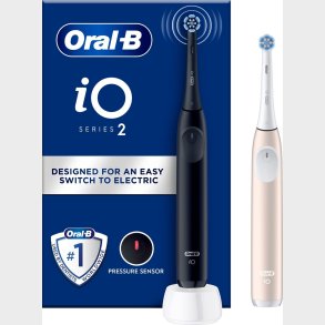 Oral B - Io 2 Duo Elektriske Tandb�rster - Night Black & Calm Pink
