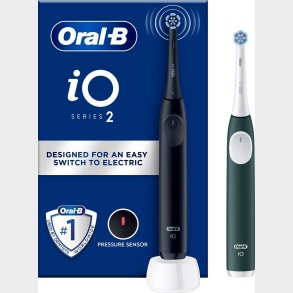 Oral B - Io 2 Duo Elektriske Tandb�rster - Night Black & Forest Green