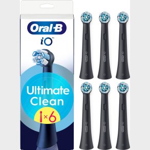 Oral B - Io Ultimate Clean B�rstehoveder - Black - 6 Stk