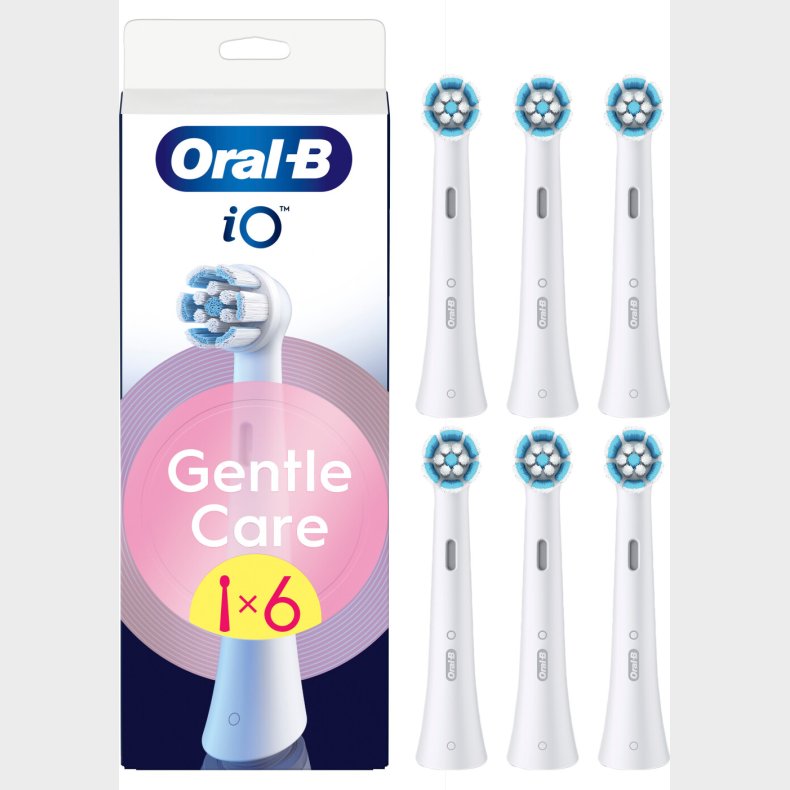 Oral B - Oral-b Io Gentle Care Brstehoveder - White - 6 Stk