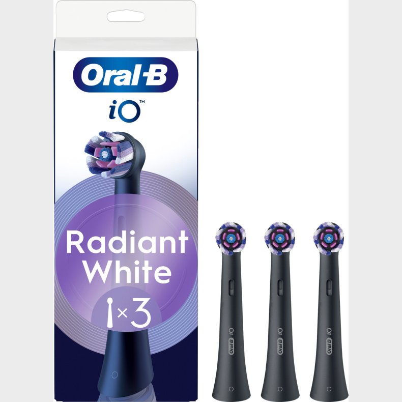 Oral B - Oral-b Io Radiant White B�rstehoveder - Black - 3 Stk