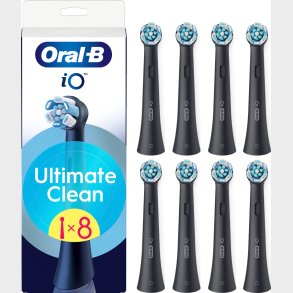 Oral B - Oral-b Io Ultimate Clean B�rstehoveder - Black - 8 Stk