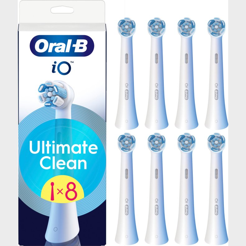 Oral B - Oral-b Io Ultimate Clean Brstehoveder - White - 8 Stk