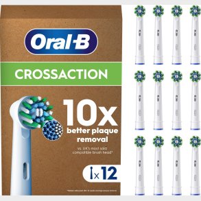 Oral B - Pro Cross Action B�rstehoveder - White - 12 Stk