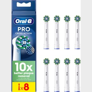 Oral B - Pro Cross Action B�rstehoveder - White - 8 Stk