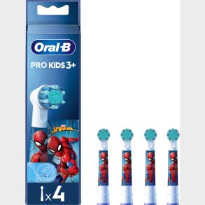 Oral B - Pro Kids-tandbrstehoveder Med Spider-man - Hvid - 4 Stk