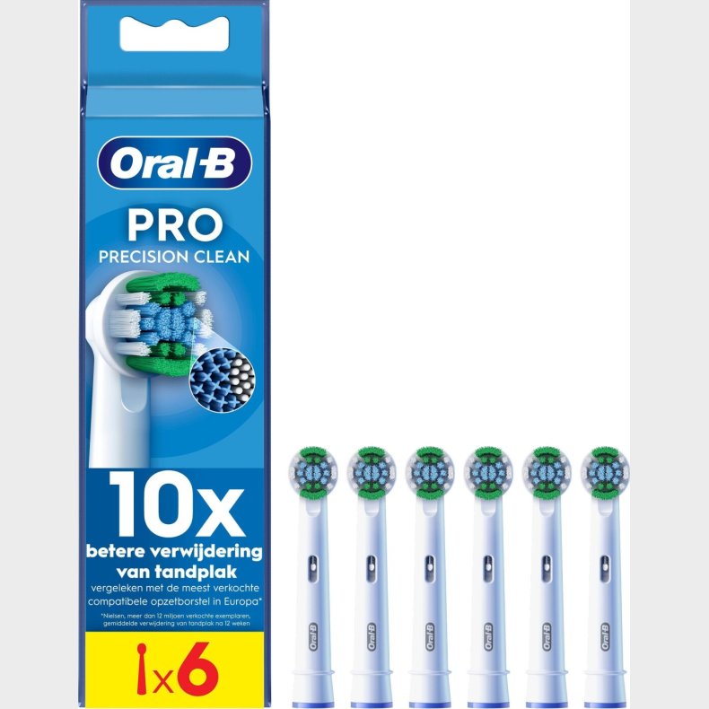 Oral B - Pro Precision Clean B�rstehoveder - 6 Stk - White