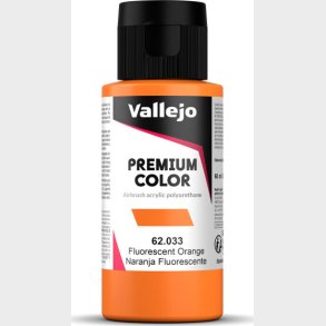 Vallejo - Premium Airbrush Maling - Orange Fluorescent 60 Ml