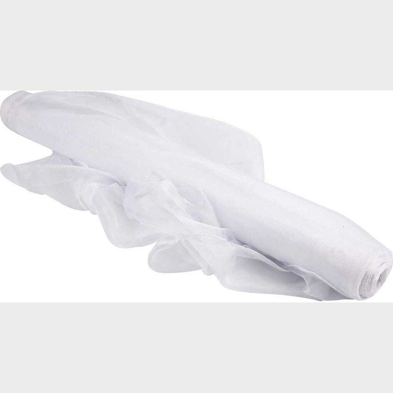 Organza Stof - B 50 Cm - Hvid - 10 M