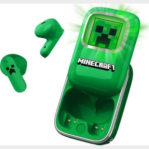 Minecraft - True Wireless Earbuds H�retelefoner Til B�rn - Gr�n