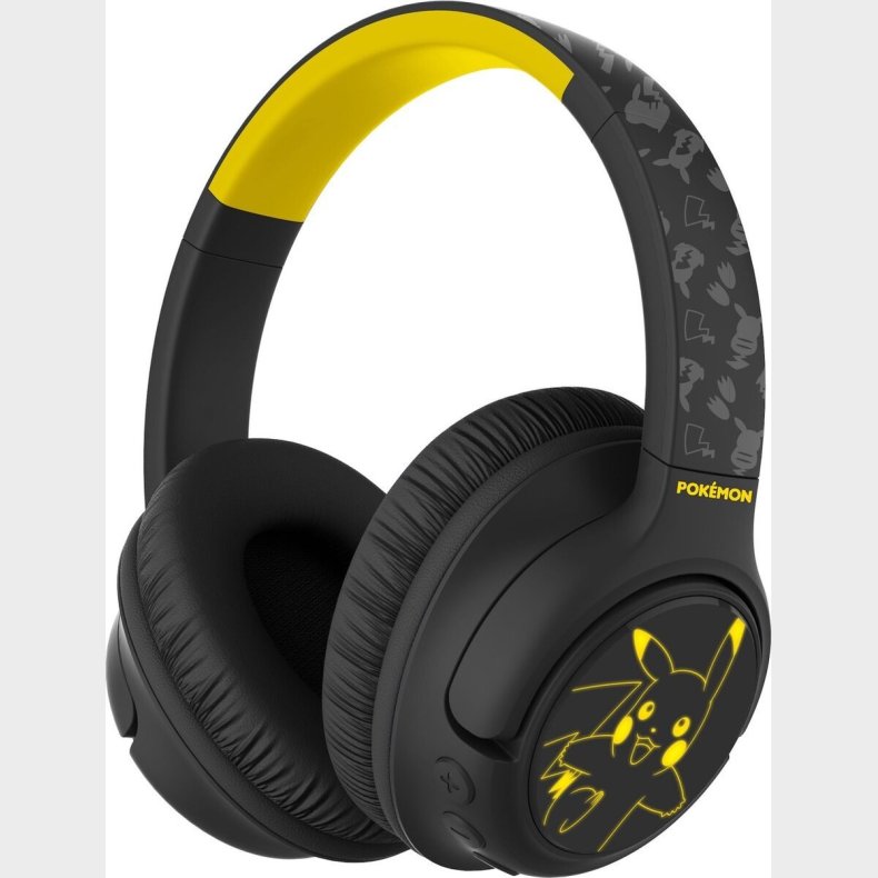 Pok�mon - Tr�dl�se H�retelefoner Med Lys Til B�rn - Pikachu