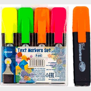 Overstregningspen 1-5 Mm - 4ass Farver - Centrum