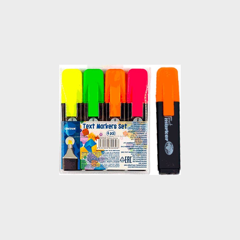 Overstregningspen 1-5 Mm - 4ass Farver - Centrum