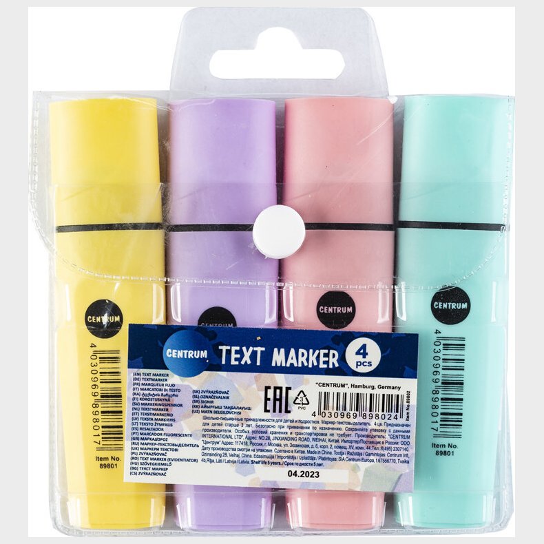 Overstregningspen 1-5 Mm - 4ass Pastel - Centrum