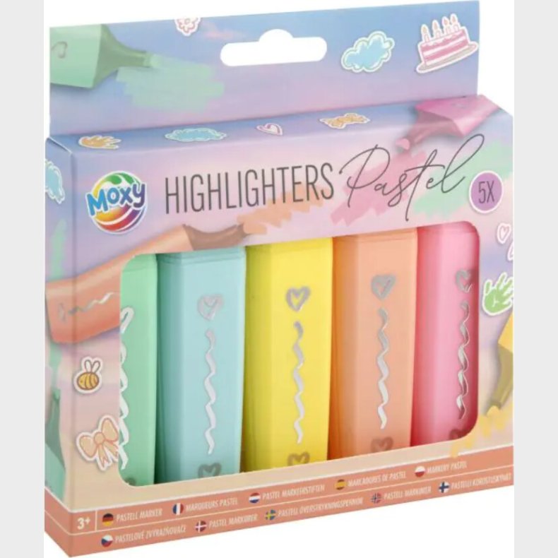 Overstregningspenne 4 Stk - Pastelfarver