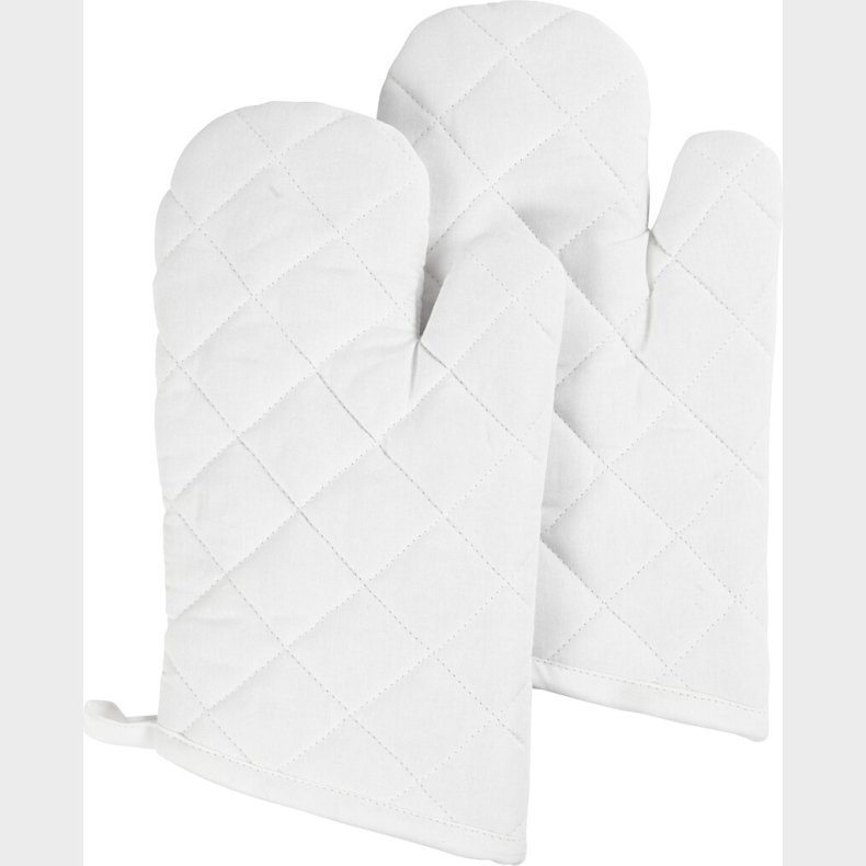 Ovnhandske - Str. 18x28 Cm - 145 G - Hvid - 2 Stk.