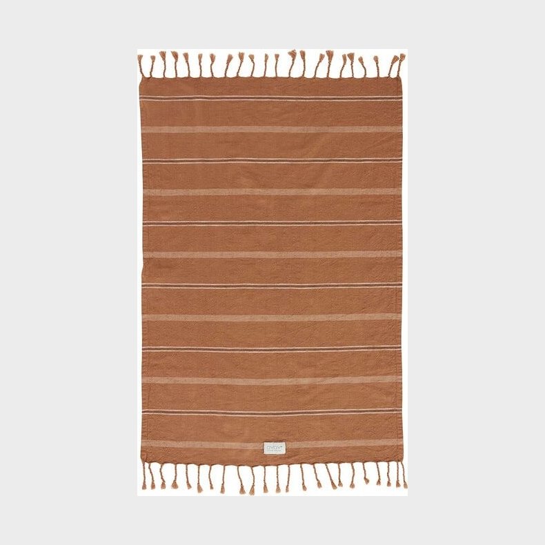 Oyoy Living Design - Kyoto Hndklde - 100x67 Cm - Brun Striber