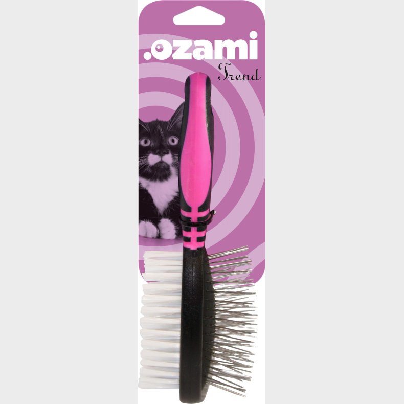 Ozami - Dobbeltsidet Brste 20,5cm Til Langhret Hunde Og Katte
