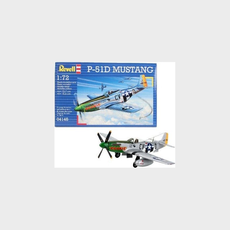 Revell - P-51d Mustang Modelfly Bygges�t - 1:72 - 64148