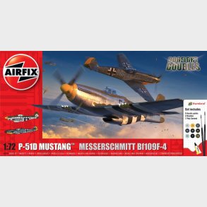 Airfix - P-51d Mustang Vs Messerschmitt Bf109f-4 - 1:72 - A50193