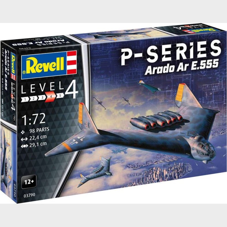 Revell - P-series Arada Ar E.555 Modelfly - 1:72 - Level 4 - 03790