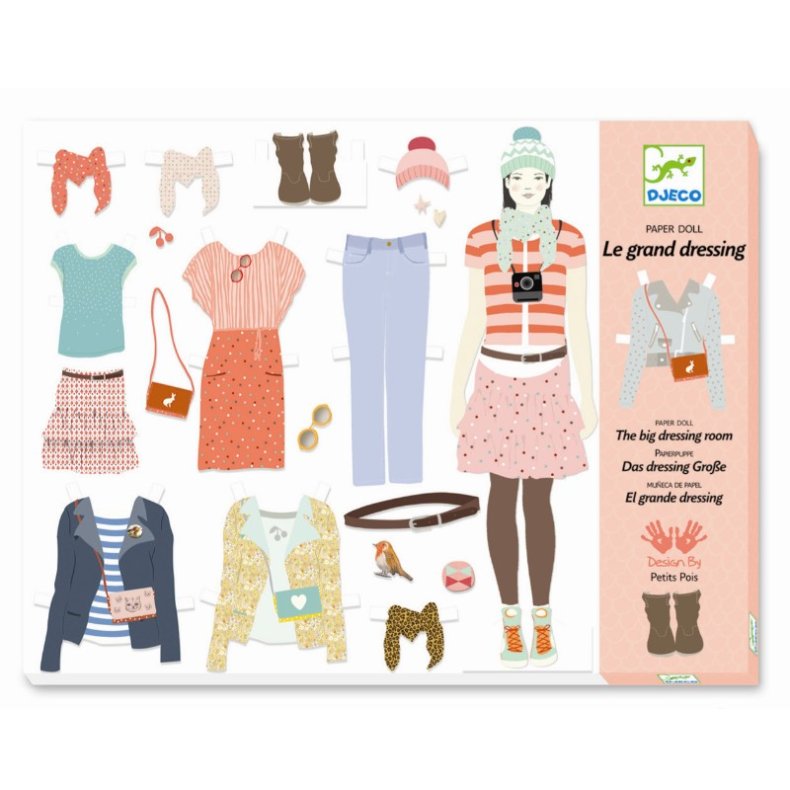 Djeco | Pkldningsdukke - 100+ dele