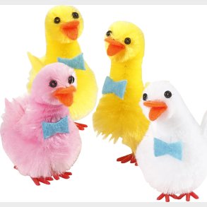 Pskender - H 50 Mm - Lyserd - Hvid - Gul - 4 Stk.