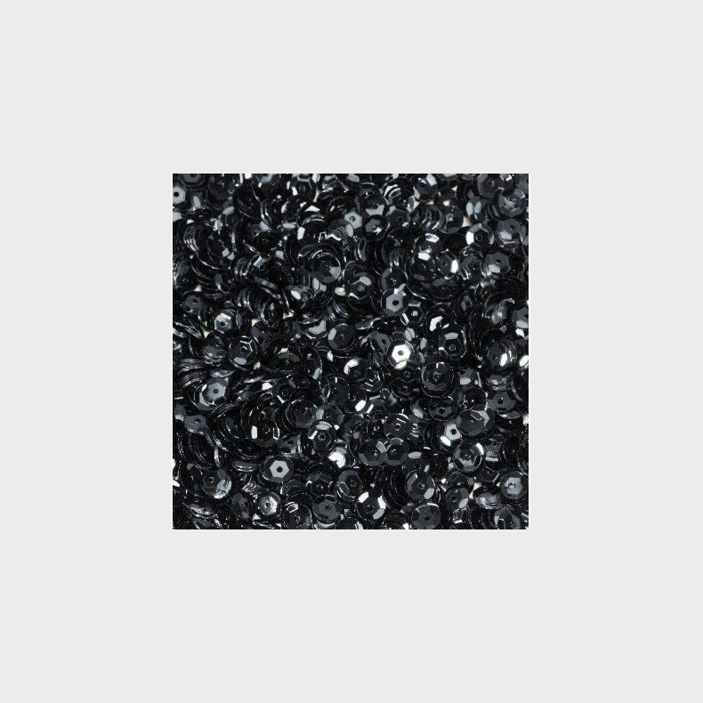 Pailletter - Sort - 5 Mm - 500 G