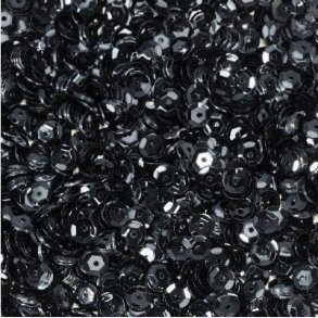 Pailletter - Sort - 8 Mm - 500 G