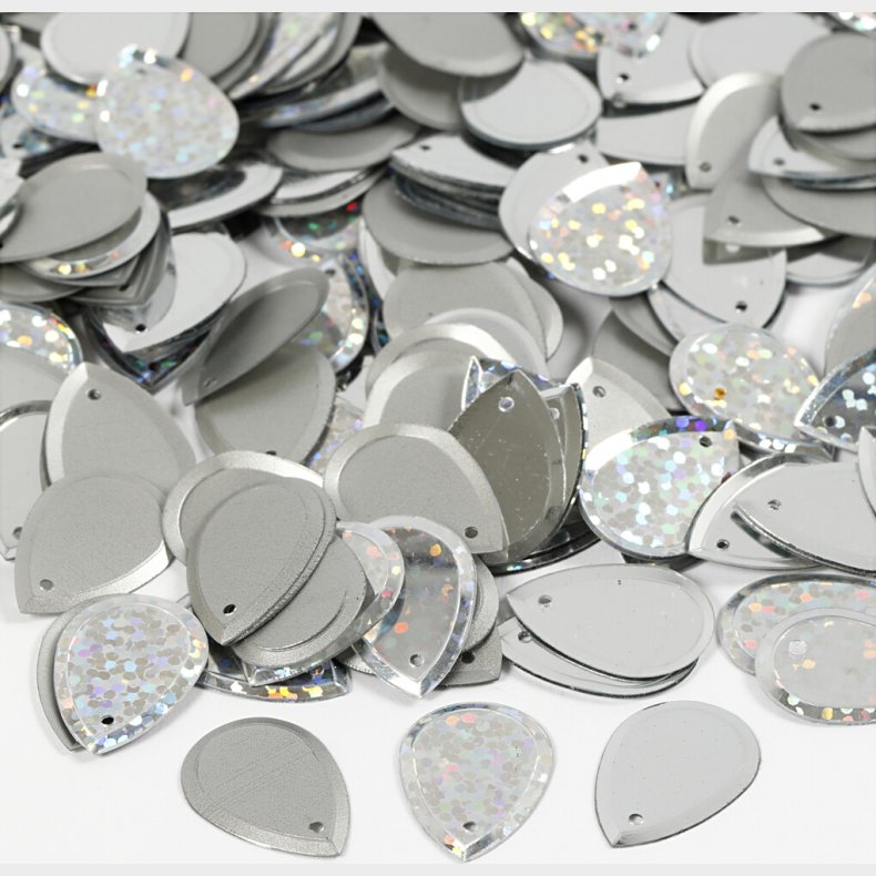 Pailletter - Drbe - Str. 14x19 Mm - Slv - 50 G