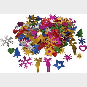 Pailletter - Str. 8-50 Mm - Strke Farver - 35 G