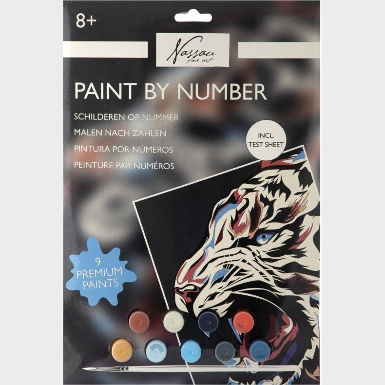 Paint By Number 33,5 X 23,8 Cm - Tiger