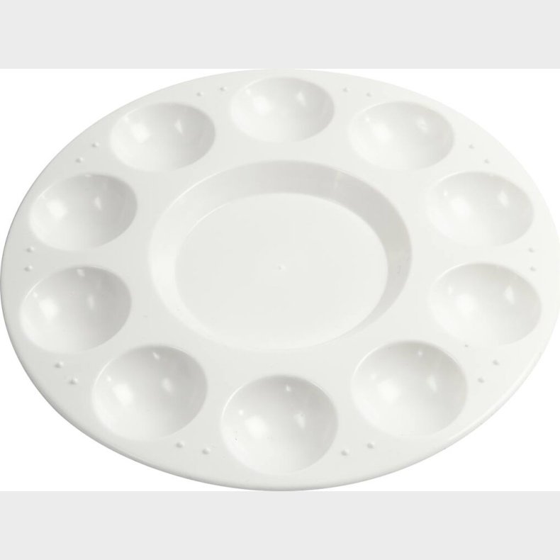 Palette - � 17 Cm - Hvid - 1 Stk.