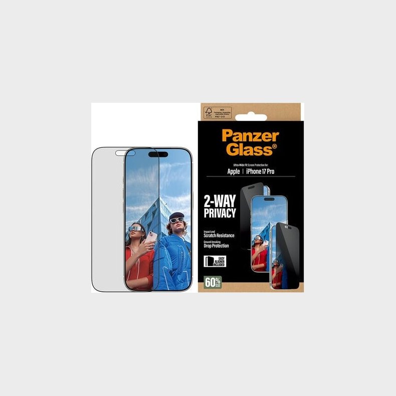 Panzerglass - 2-way Privacy Screen Protector - Iphone 17 Pro - Uwf W. Easyaligner