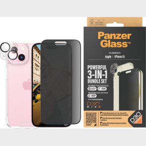 Panzerglass - Apple Iphone 15 Ultra-wide Fit 3-in-1 Bundle Set